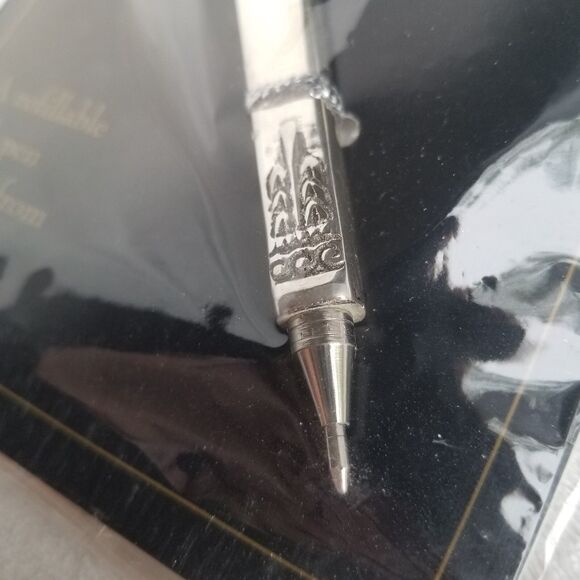 Vintage Alda's Silverware Pens Silver Plated Refillable Ink Writing Pen Gift New - Picture 4 of 5